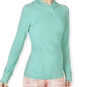 Fabletics Hoodie Large Phoenix Run Thumb Holes Lightweight Airy Vented T…